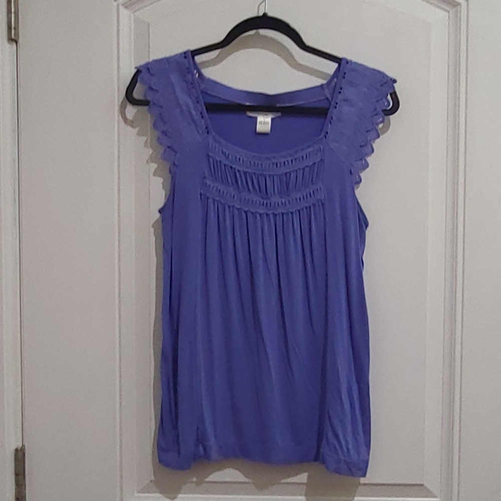 August Silk Blue Relaxed Tank Top